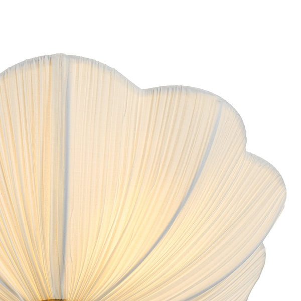 Thehouselights - Fabric Shade Flower Semi Flush Mount - Ceiling Light - 3 - Light - 