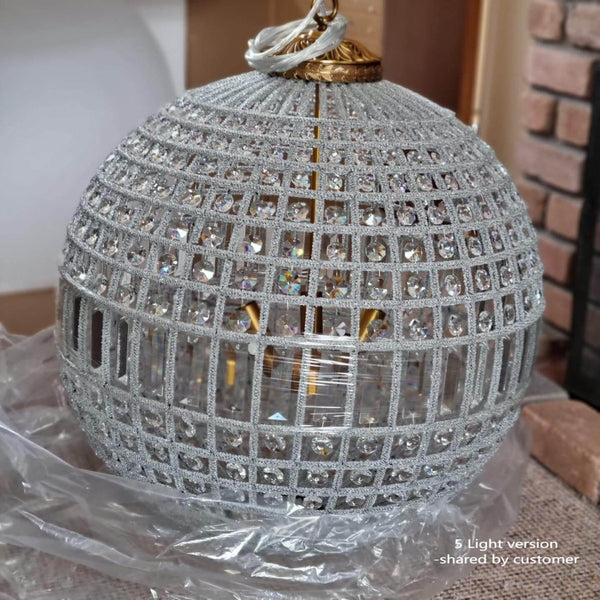 Thehouselights - French Modern Crystal Orb Chandelier - Chandelier - 1 - Light - 