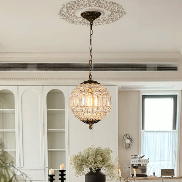 Thehouselights - French Modern Crystal Orb Chandelier - Chandelier - 5 - Light - 