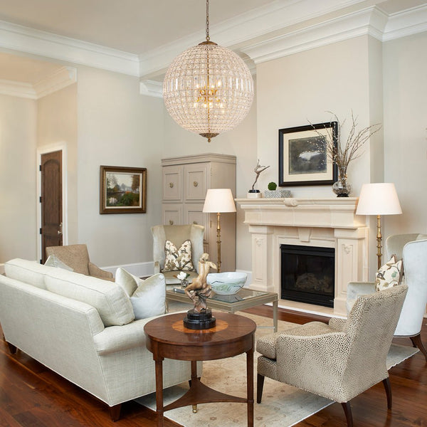 Thehouselights - French Modern Crystal Orb Chandelier - Chandelier - 8 - Light - 