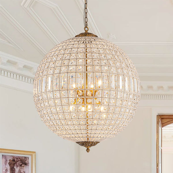 Thehouselights - French Modern Crystal Orb Chandelier - Chandelier - 8 - Light - 