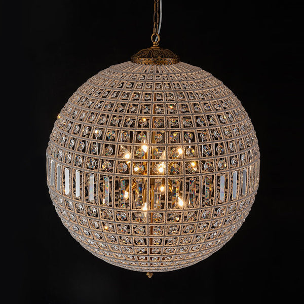 Thehouselights - French Modern Crystal Orb Chandelier - Chandelier - 8 - Light - 