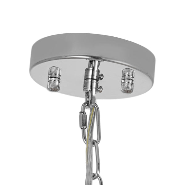 Thehouselights-Geometric Lantern Crystal Chandelier with Adjustable Height-Chandelier-Chrome-