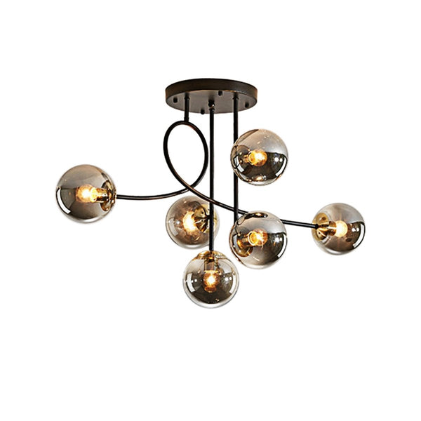 Thehouselights-Geometric Modo Bubble Glass Chandelier-Chandelier-Black-