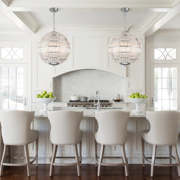 Thehouselights - Glam Modern Crystal Orb Chandelier - Chandelier - Chrome - 