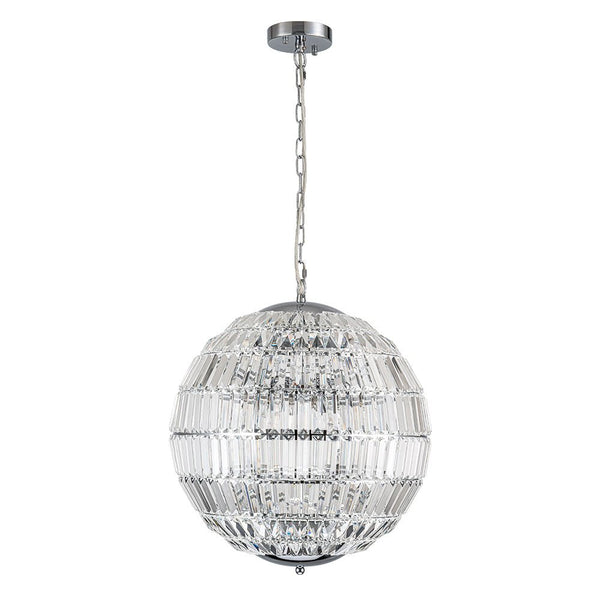Thehouselights - Glam Modern Crystal Orb Chandelier - Chandelier - Chrome - 