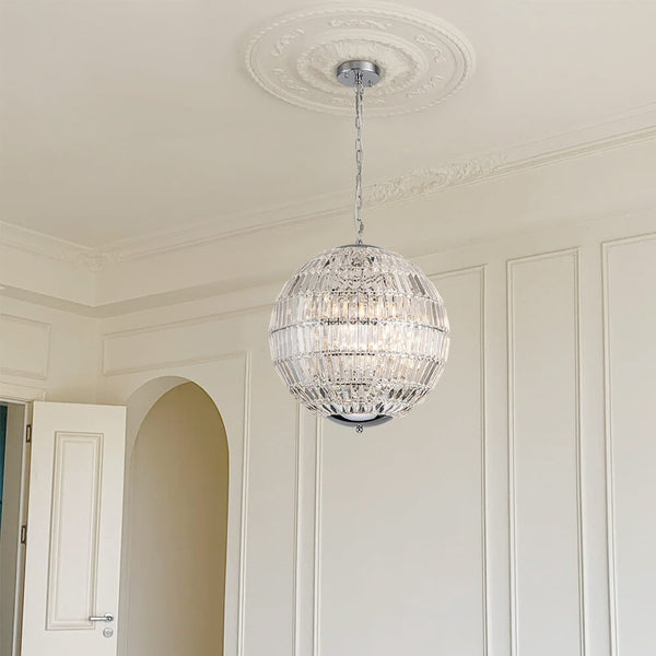 Thehouselights - Glam Modern Crystal Orb Chandelier - Chandelier - Chrome - 
