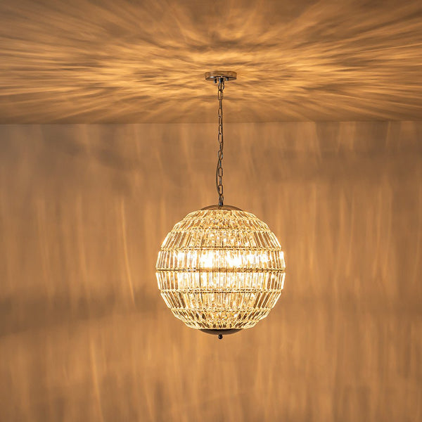 Thehouselights - Glam Modern Crystal Orb Chandelier - Chandelier - Chrome - 