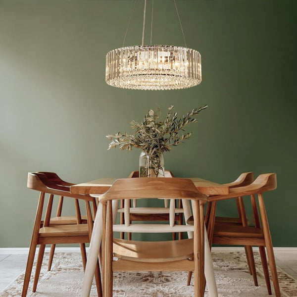 Thehouselights - Glam Modern Round Crystal Chandelier - Chandelier - Chrome - 