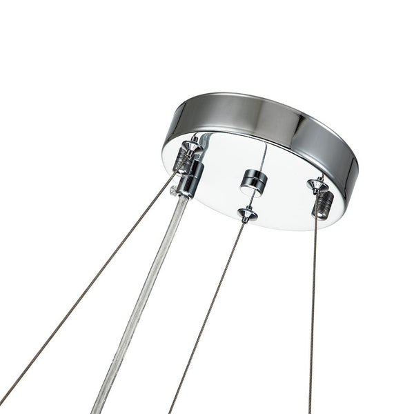 Thehouselights-Glam Modern Round Crystal Chandelier-Chandelier-Chrome-