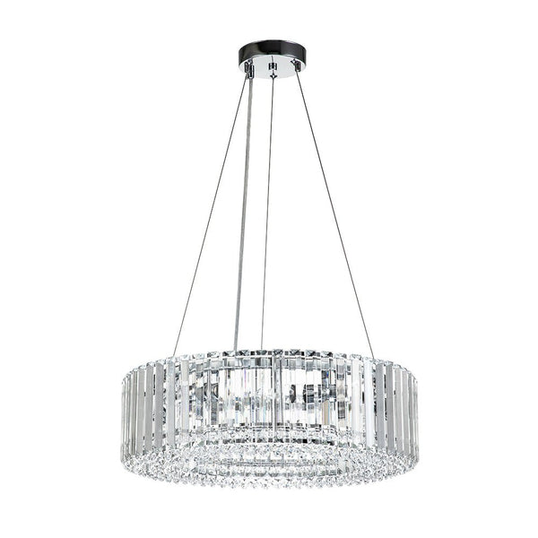 Thehouselights-Glam Modern Round Crystal Chandelier-Chandelier-Chrome-