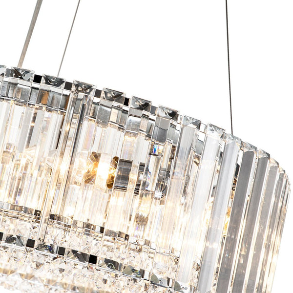 Thehouselights-Glam Modern Round Crystal Chandelier-Chandelier-Chrome-