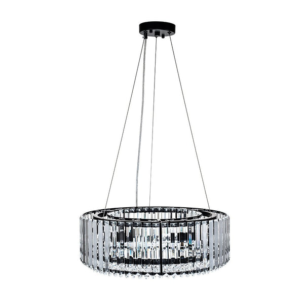 Thehouselights-Glam Modern Round Crystal Chandelier-Chandelier-Chrome-