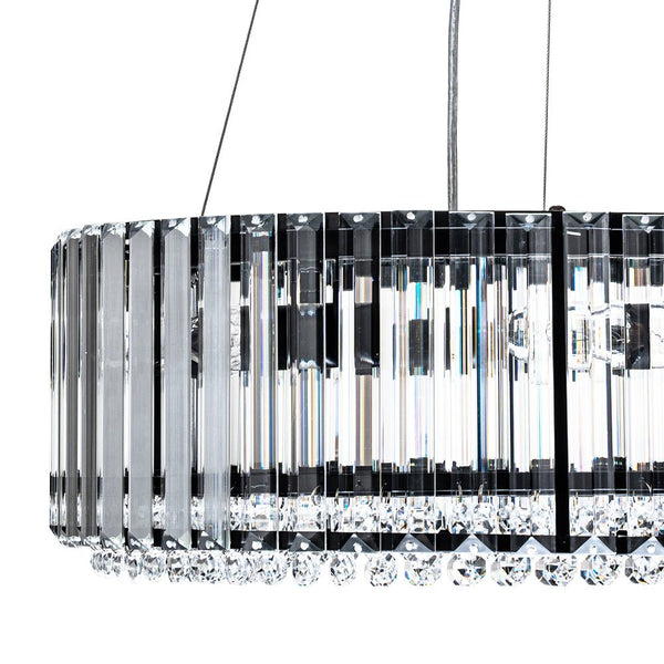Thehouselights-Glam Modern Round Crystal Chandelier-Chandelier-Chrome-