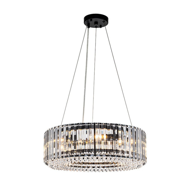 Thehouselights-Glam Modern Round Crystal Chandelier-Chandelier-Chrome-