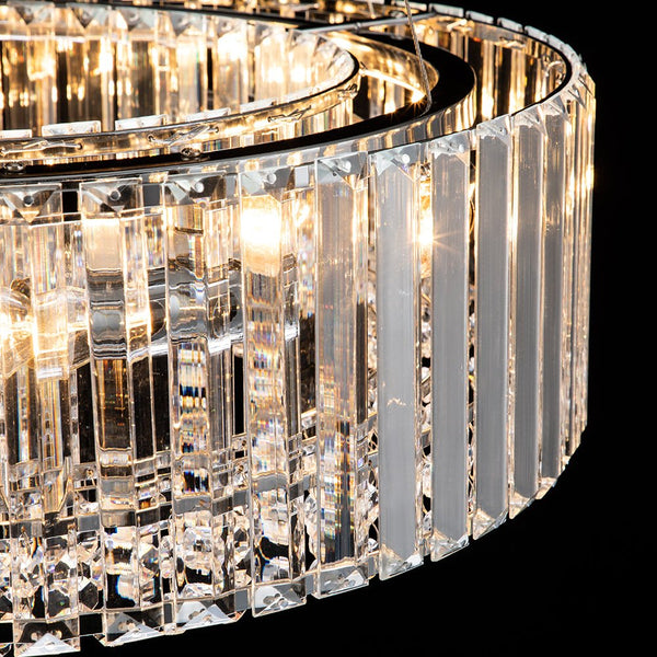 Thehouselights-Glam Modern Round Crystal Chandelier-Chandelier-Chrome-