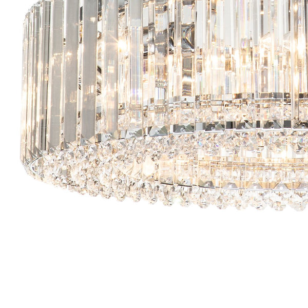 Thehouselights-Glam Modern Round Crystal Chandelier-Chandelier-Chrome-