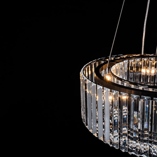 Thehouselights-Glam Modern Round Crystal Chandelier-Chandelier-Chrome-