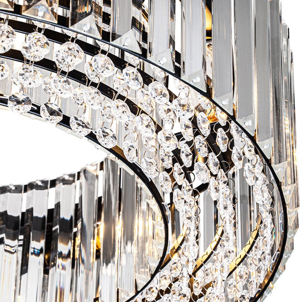 Thehouselights-Glam Modern Round Crystal Chandelier-Chandelier-Chrome-