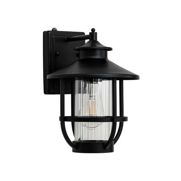 Thehouselights - IP23 Lantern Glass Cage Outdoor Wall Sconce - Wall Lights - 1 Pack - 