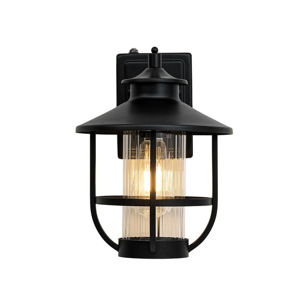 Thehouselights - IP23 Lantern Glass Cage Outdoor Wall Sconce - Wall Lights - 1 Pack - 
