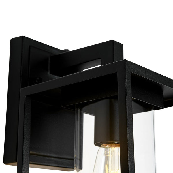 Thehouselights - IP23 Rectangular Lantern Outdoor Wall Sconce - Wall Lights - 1 Pack - 