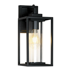 Thehouselights - IP23 Rectangular Lantern Outdoor Wall Sconce - Wall Lights - 1 Pack - 