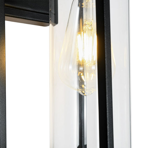 Thehouselights - IP23 Rectangular Lantern Outdoor Wall Sconce - Wall Lights - 1 Pack - 