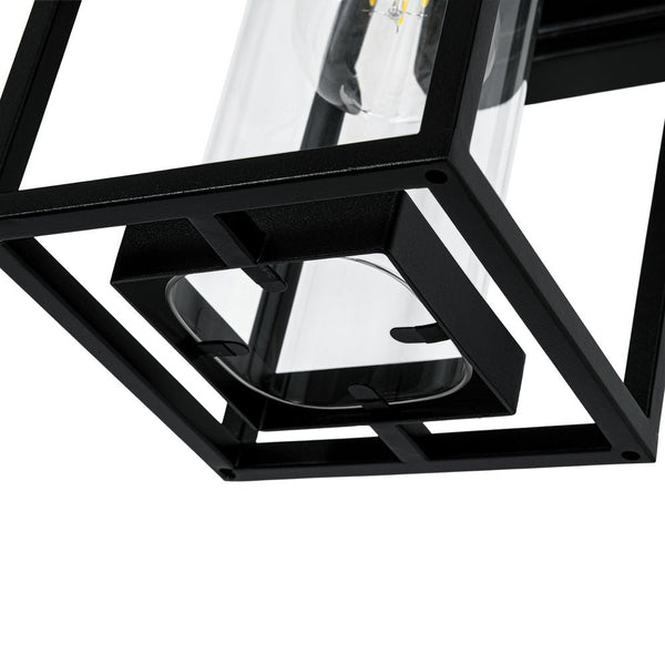 Thehouselights - IP23 Rectangular Lantern Outdoor Wall Sconce - Wall Lights - 1 Pack - 