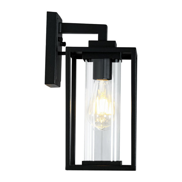Thehouselights - IP23 Rectangular Lantern Outdoor Wall Sconce - Wall Lights - 1 Pack - 