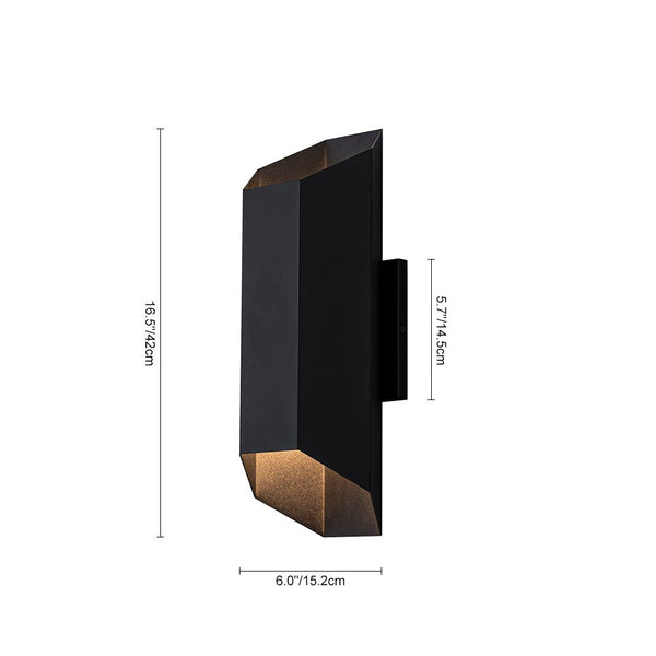 Thehouselights-IP54 2-Light Tube Outdoor Wall Sconce-Wall Lights-1 Pack-