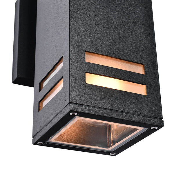 Thehouselights - IP54 Armed Outdoor Wall Sconce Up/Down Lighting - Wall Lights - 1 Pack - 