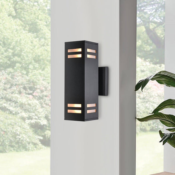 Thehouselights - IP54 Armed Outdoor Wall Sconce Up/Down Lighting - Wall Lights - 1 Pack - 