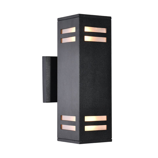 Thehouselights - IP54 Armed Outdoor Wall Sconce Up/Down Lighting - Wall Lights - 1 Pack - 