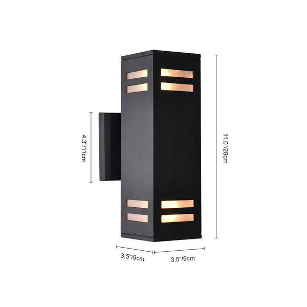 Thehouselights - IP54 Armed Outdoor Wall Sconce Up/Down Lighting - Wall Lights - 1 Pack - 