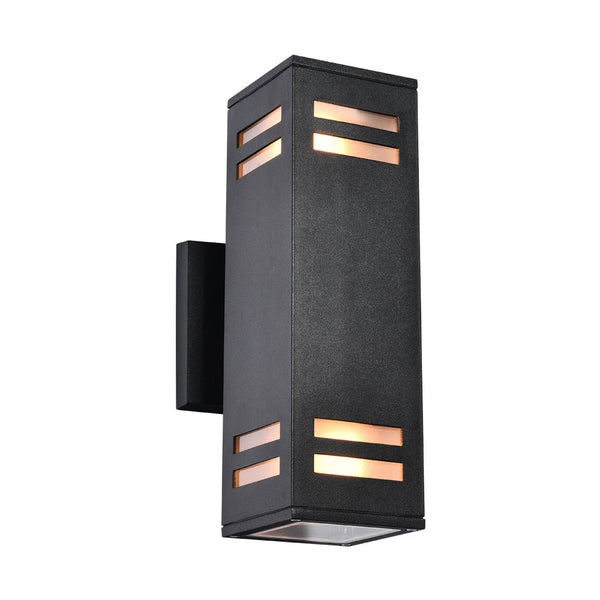 Thehouselights - IP54 Armed Outdoor Wall Sconce Up/Down Lighting - Wall Lights - 1 Pack - 