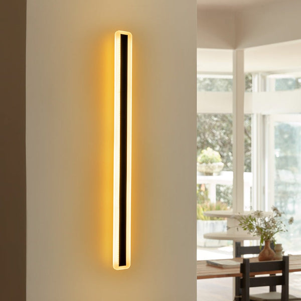 Thehouselights - IP65 LED Long Strip Black Wall Light - Wall Lights - 100 cm. - 