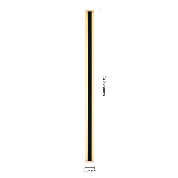 Thehouselights - IP65 LED Long Strip Black Wall Light - Wall Lights - 60 cm. - 