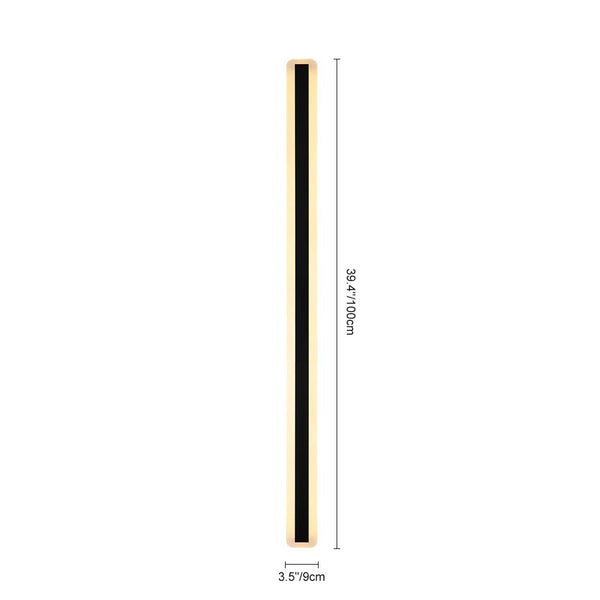 Thehouselights - IP65 LED Long Strip Black Wall Light - Wall Lights - 60 cm. - 