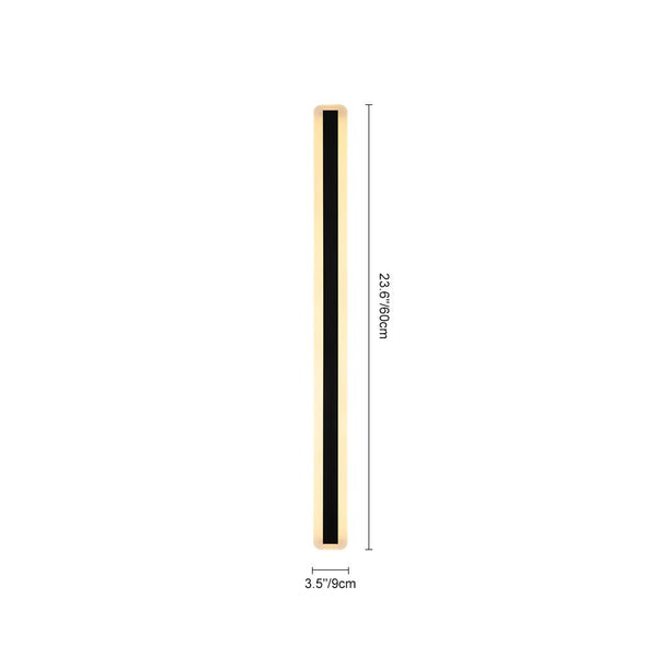 Thehouselights - IP65 LED Long Strip Black Wall Light - Wall Lights - 60 cm. - 