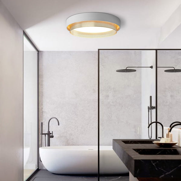 Thehouselights-LED Circular Hollow Flush Mount Ceiling Light-Ceiling Light-Cool White-White