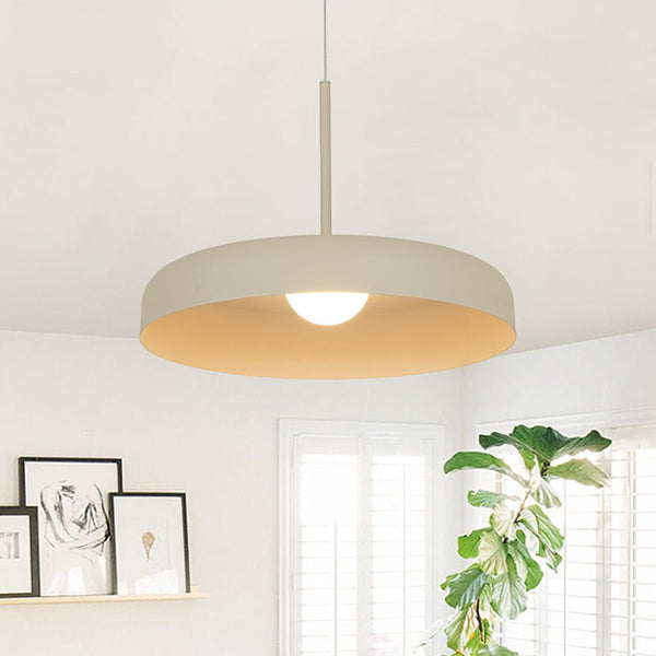 Thehouselights - LED Drum Shade Dome Pendant Light - Pendant - 38 cm. - 