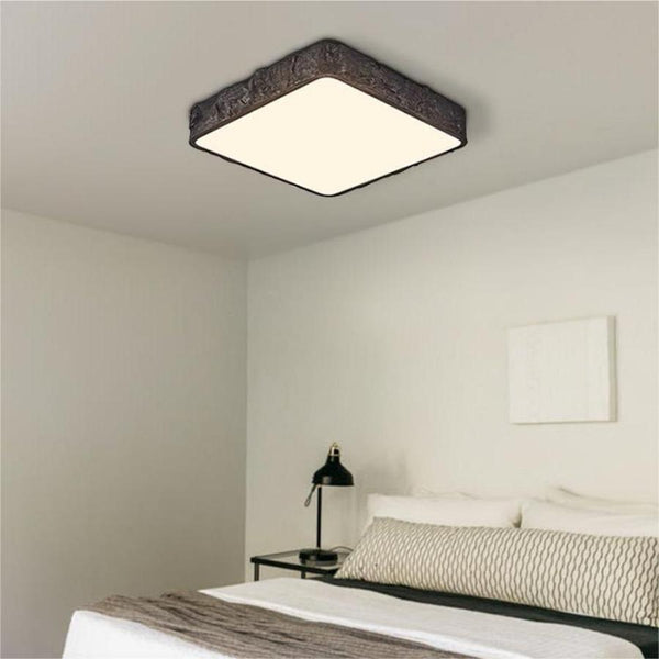 LED Nordic Stone Rock Design Square Flush Mount