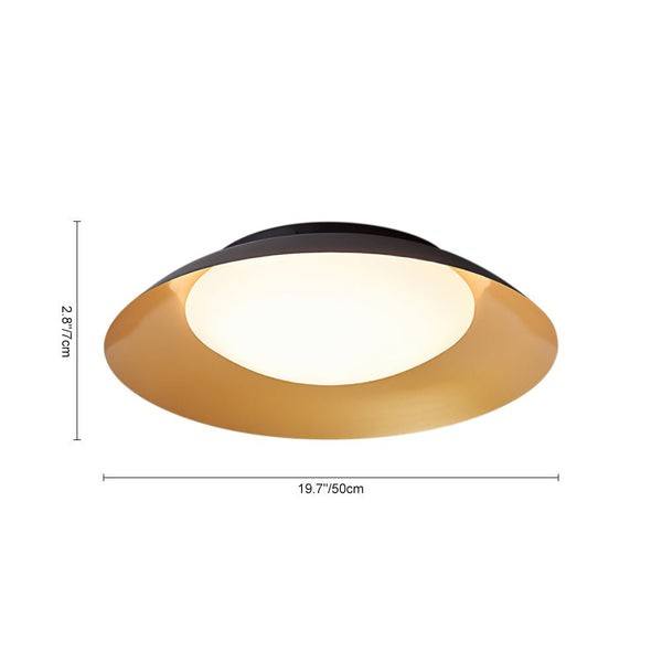Thehouselights - LED Saucer Flush Mount with Acrylic Diffuser - Ceiling Light - Cool White - 