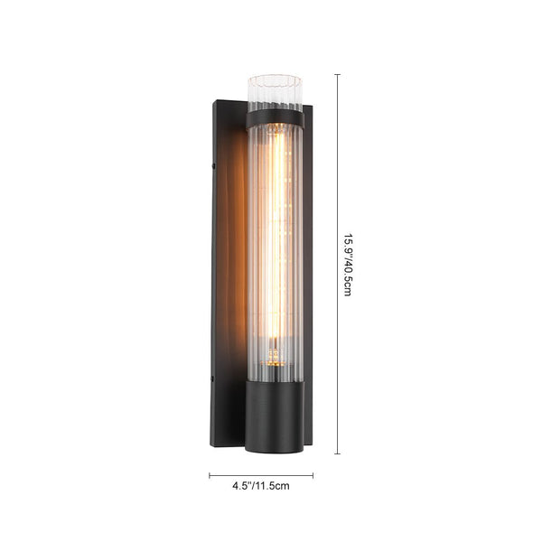 Thehouselights - Linear Tube Glass Wall Sconce - Wall Lights - 1 Pack - 