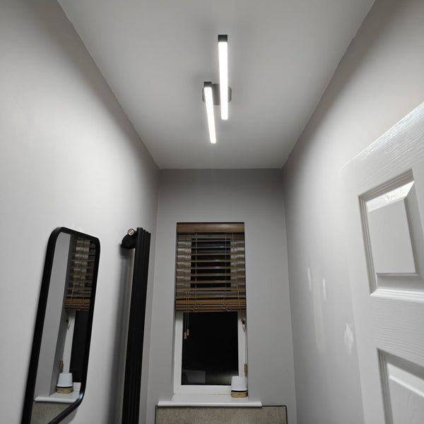 Thehouselights - Long Strip LED Black Flush Mount - Ceiling Light - 