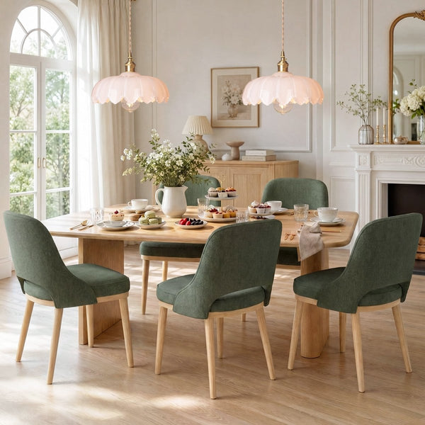 Thehouselights-Lotus Dome Glass Flower Pendant Light-Pendant-Creamy-