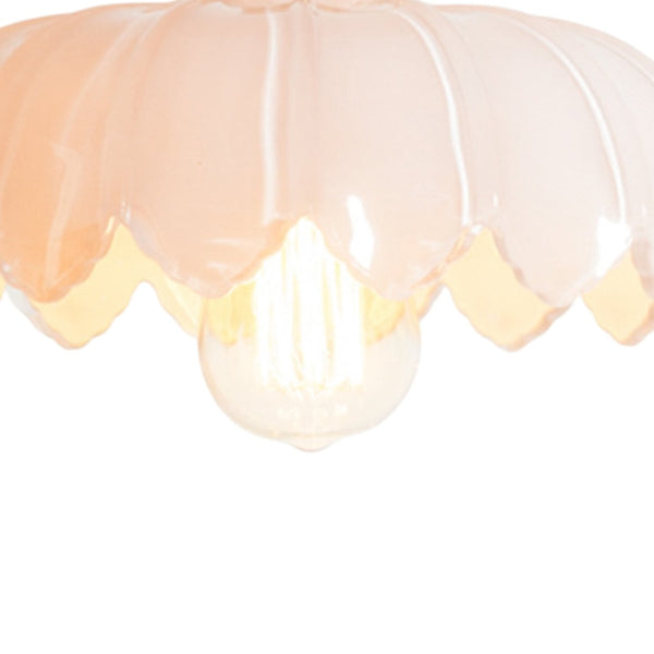 Thehouselights-Lotus Dome Glass Flower Pendant Light-Pendant-Creamy-