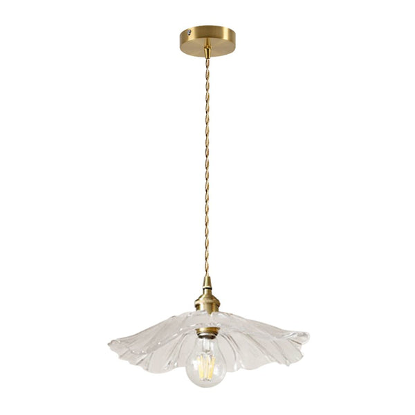 Thehouselights-Lotus Glass Flower Design Pendant Light-Pendant-Clear-