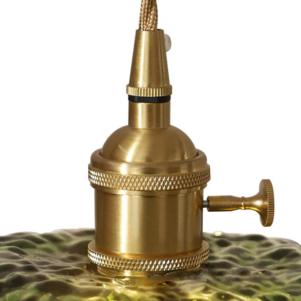 Thehouselights-Lotus Glass Flower Design Pendant Light-Pendant-Green-